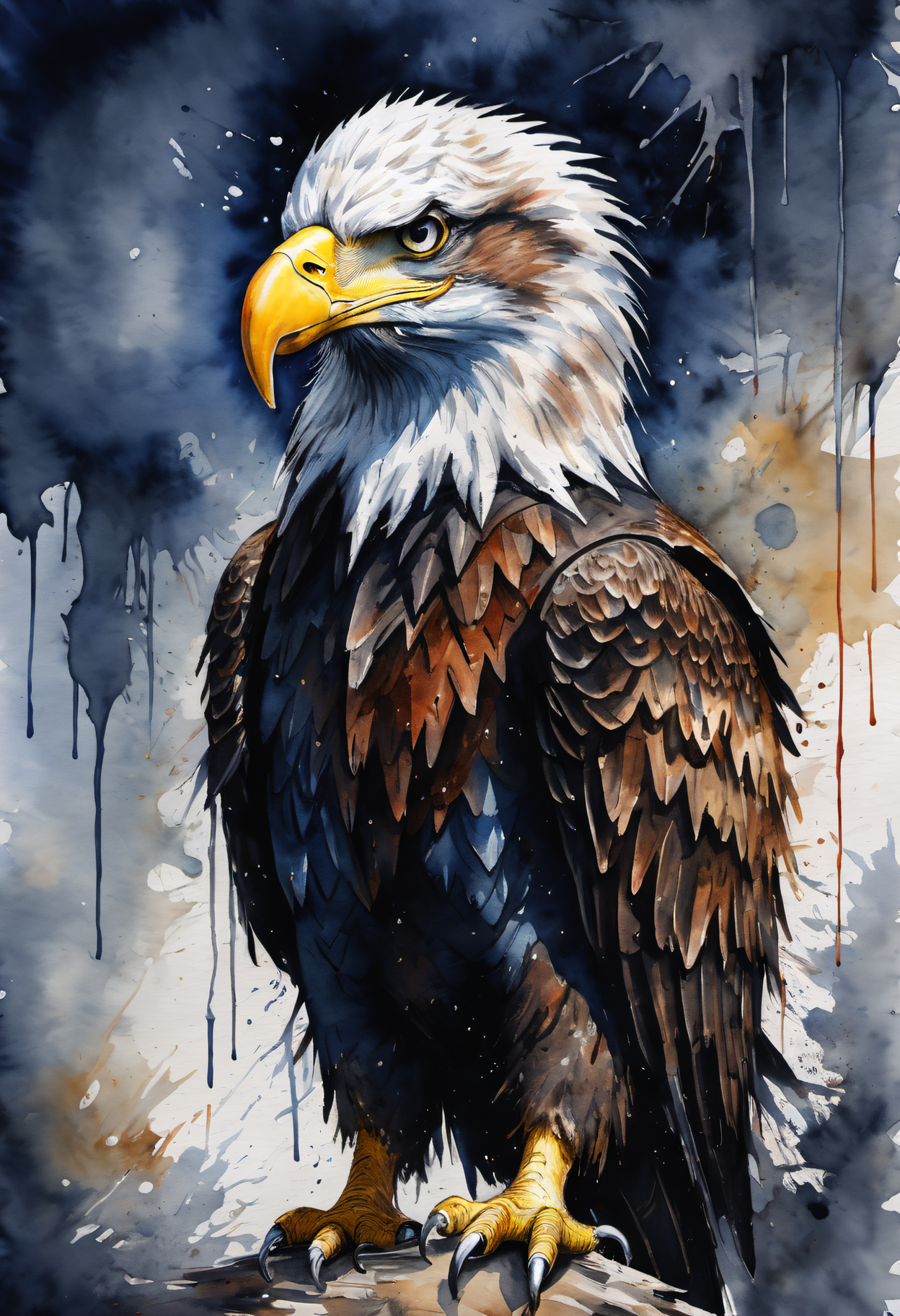 AI generated: Stable Diffusion prompt: Masterpiece, Best Quality, Watercolor Eagle Painti... (Stable Diffusion - Concept Art)