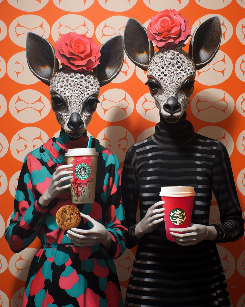 AI generated: coffee break (Midjourney - Fashion)