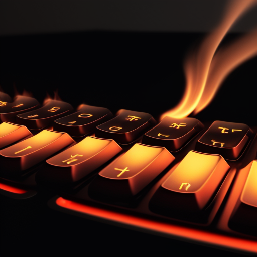 AI generated: DreamShaper prompt: A burning keyboard (DreamShaper - Concept Art)