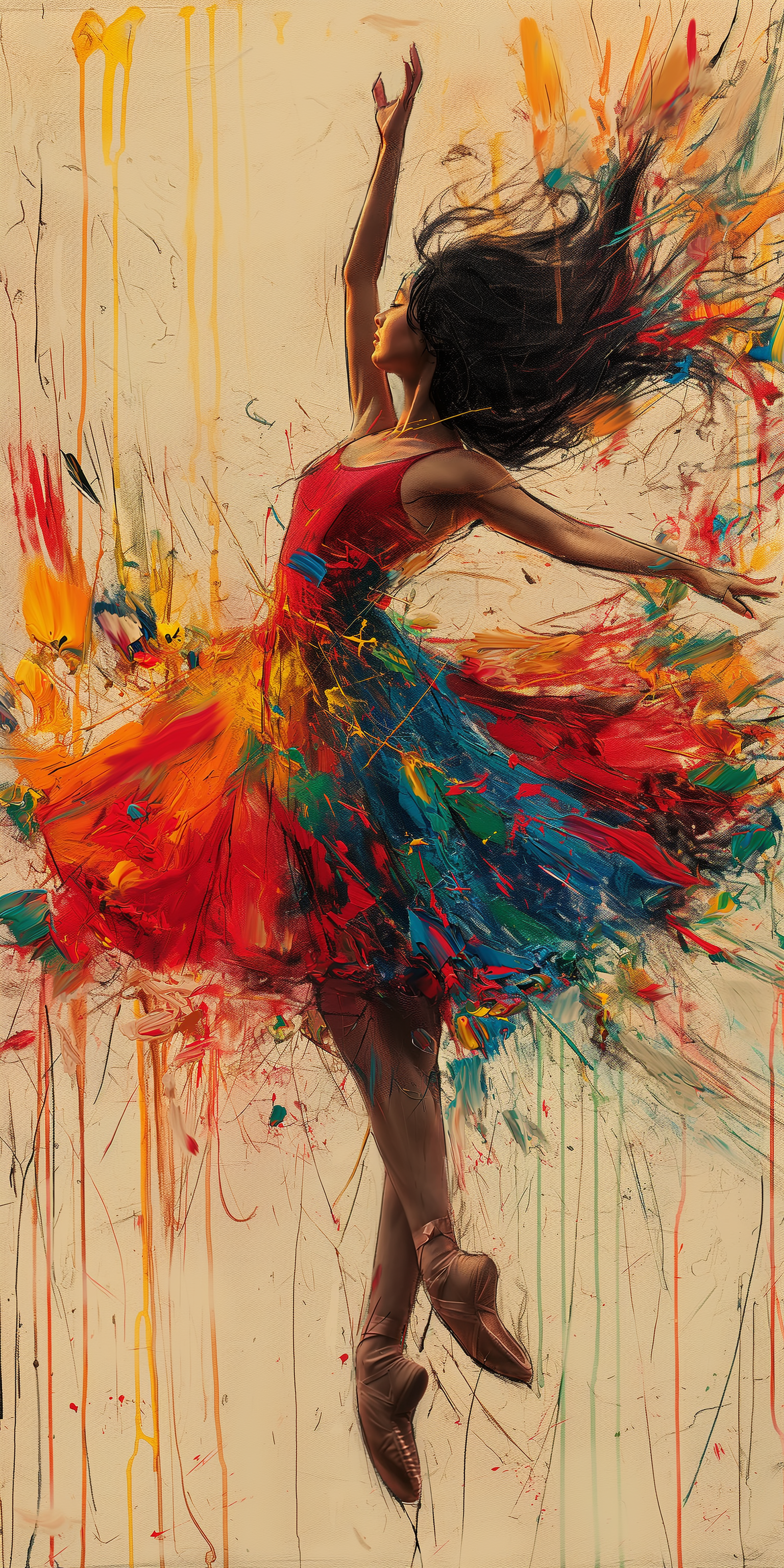 Midjourney prompt: surrealist painting of an Asian female ballet danc... - Midjourney