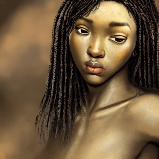 Stable Diffusion prompt: SD:prompt: female, black skin, g...