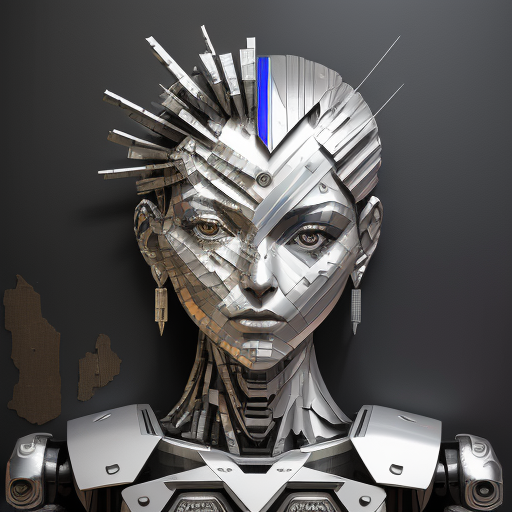 DreamShaper prompt: silver humanoid robot, in the style o...