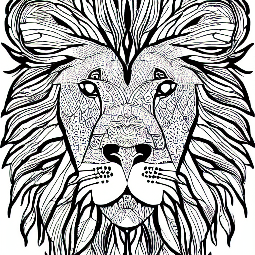 Stable Diffusion prompt: clean coloring book page of a li...