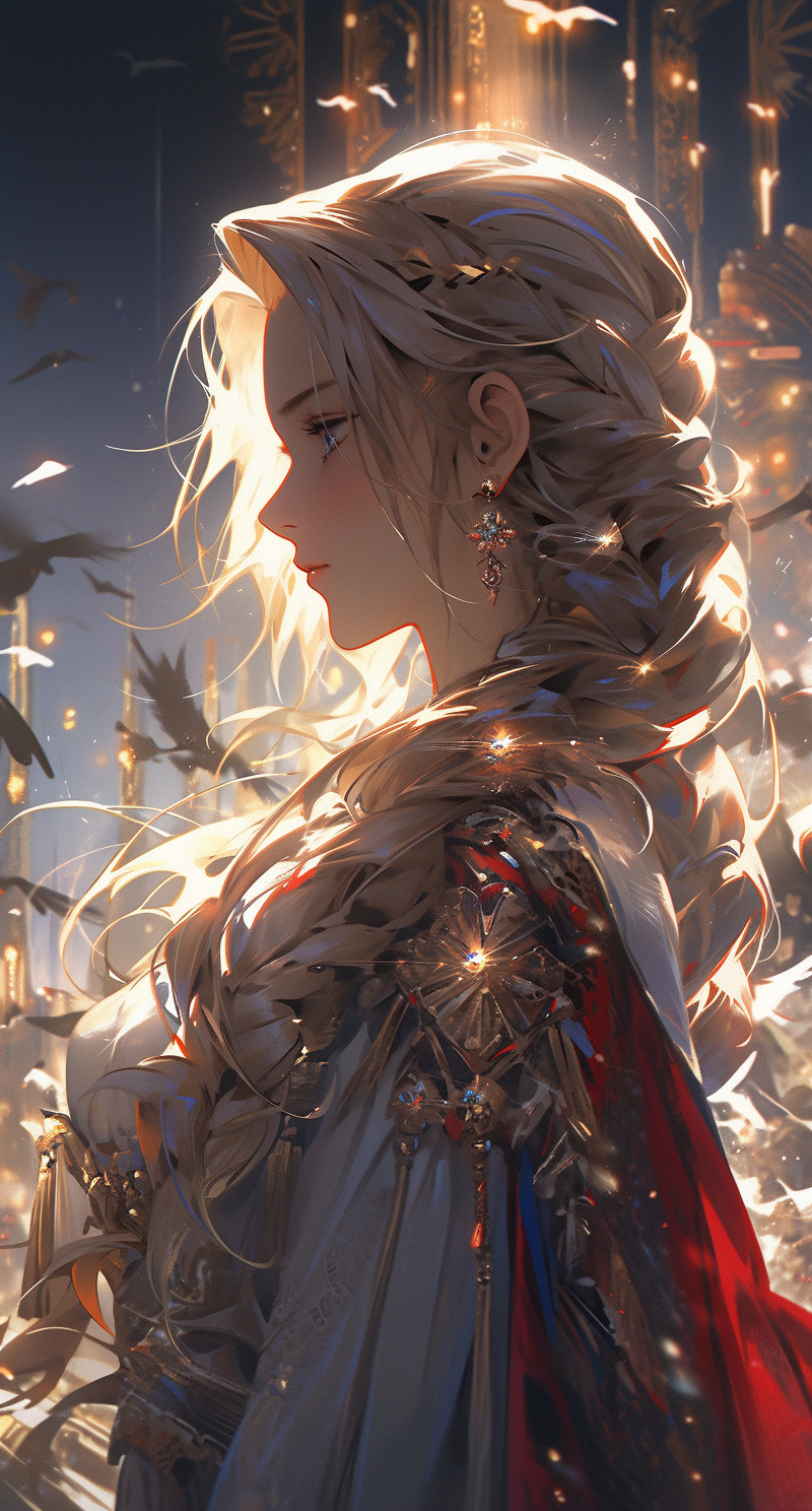 Midjourney prompt: tao julia, in the style of hieratic visionary, mag... - Midjourney