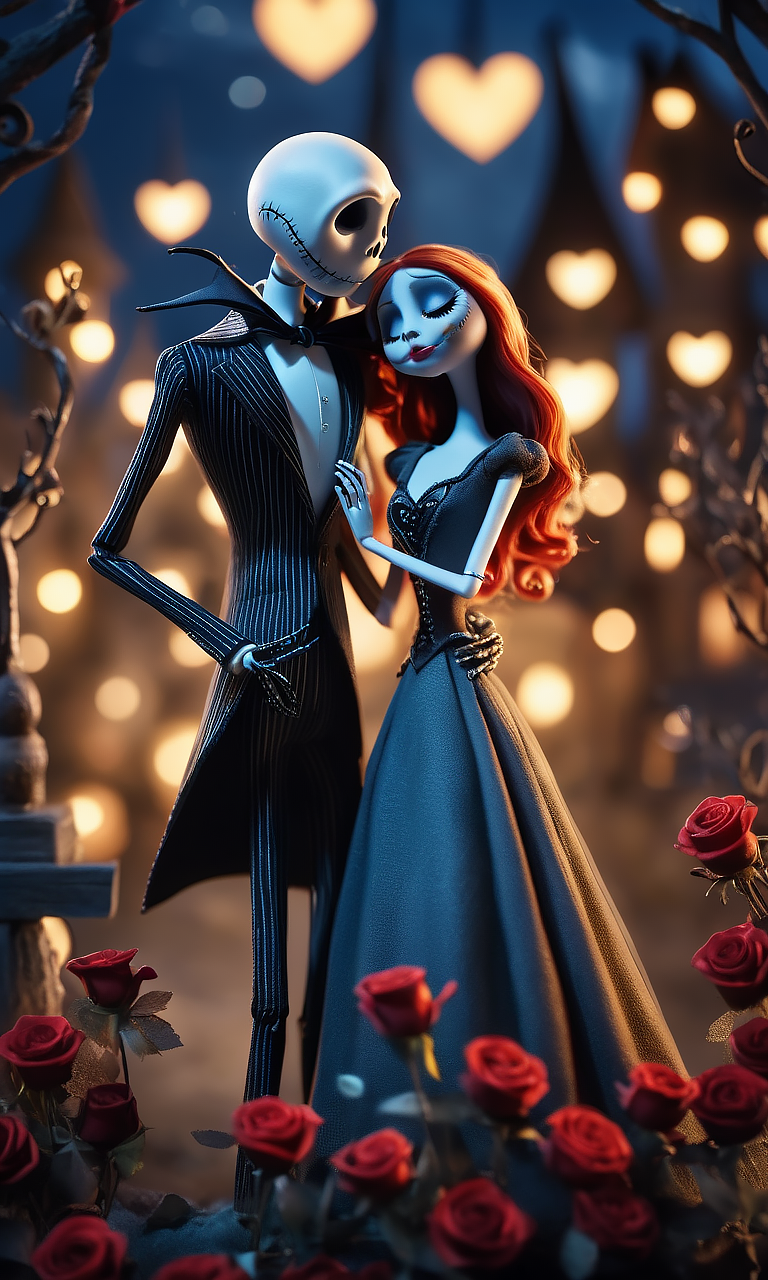 AI generated: Nightmare Before Valentines (Stable Diffusion - Portraits)