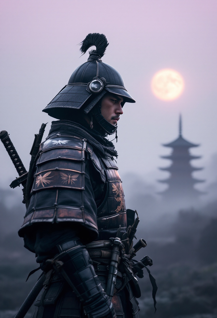 FLUX prompt: ultra realistic traditional samurai warrior,...