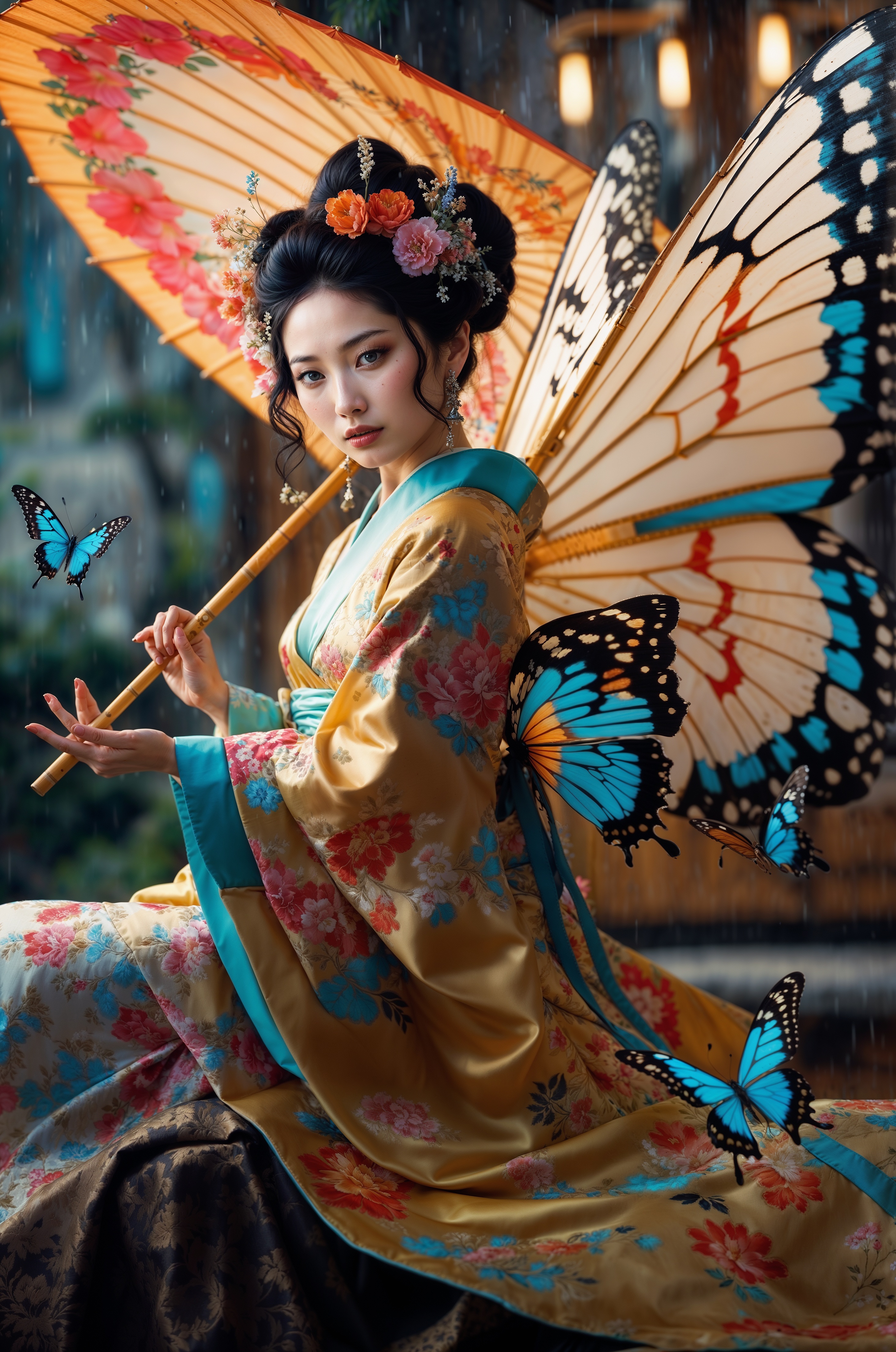 AI generated: Japanese Butterfly Fashion (SD XL - Photography)