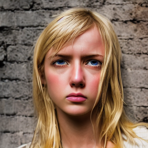 Stable Diffusion prompt: A beautiful blonde girl leaning ...