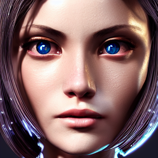Stable Diffusion prompt: Artificial intelligence female f...