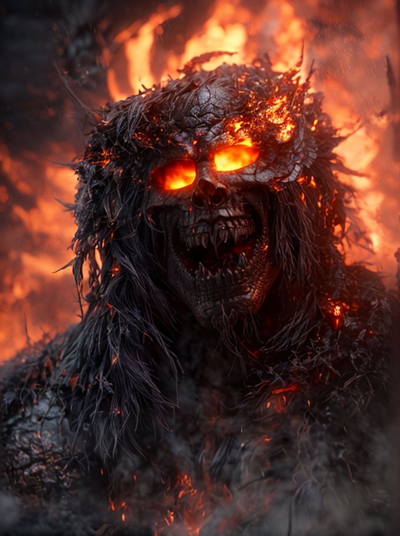 AI generated: Stable Diffusion prompt: character design, hell, fire, mist, photorealistic... (Stable Diffusion - Portraits)