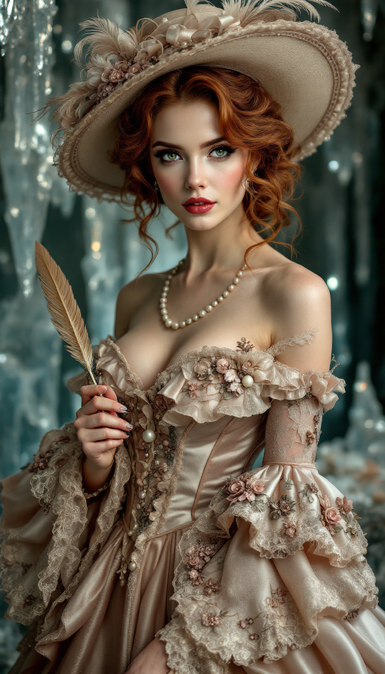 AI generated: FLUX prompt: A mesmerizing portrait of a confident woman, her g... (FLUX - Portraits)