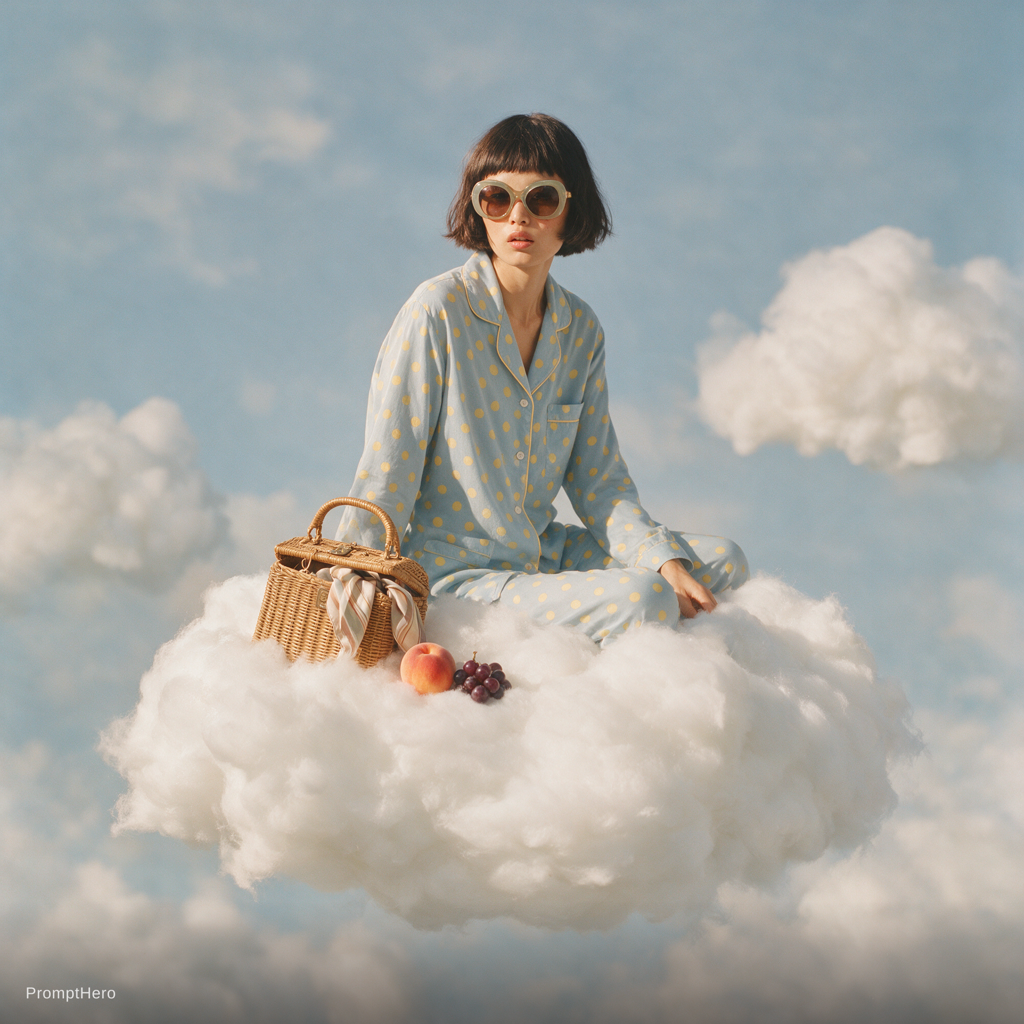 AI generated: Seedream 5 prompt: A photo of an eccentric asian model woman sitting ... (Seedream 5 - Portraits)
