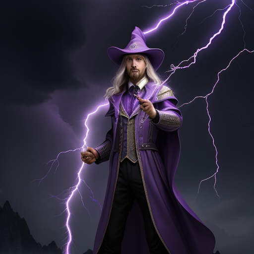 AI generated: DreamShaper prompt: wizard Forex purple with lightning (DreamShaper - Concept Art)