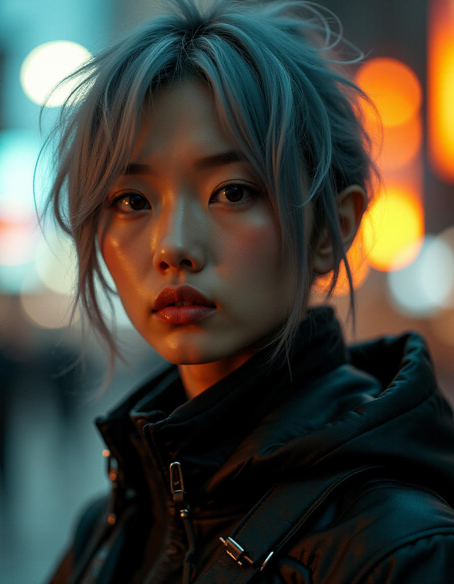 FLUX prompt: Best quality, Raw photo, face portrait, a young as... - FLUX