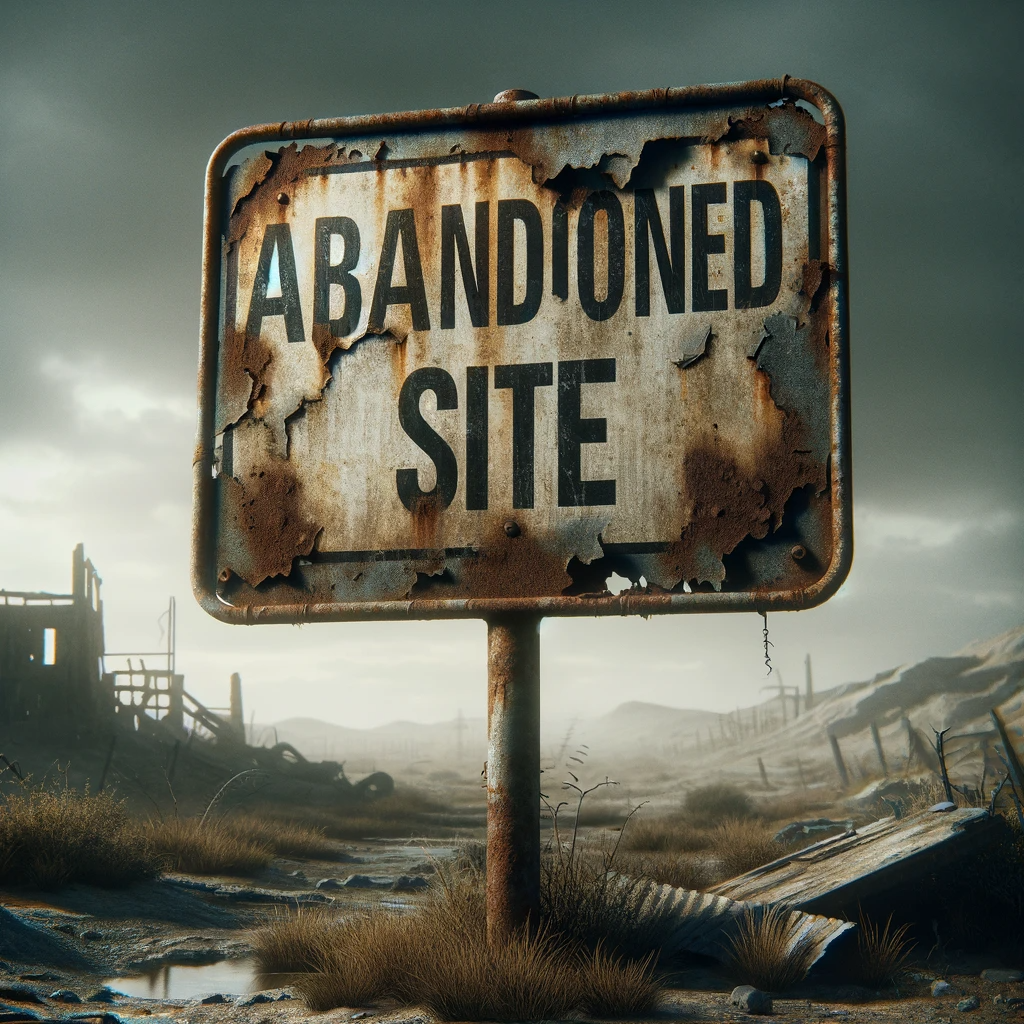 AI generated: DALL·E prompt: Create a weathered post apocalyptic sign with the ... (DALL·E - Concept Art)