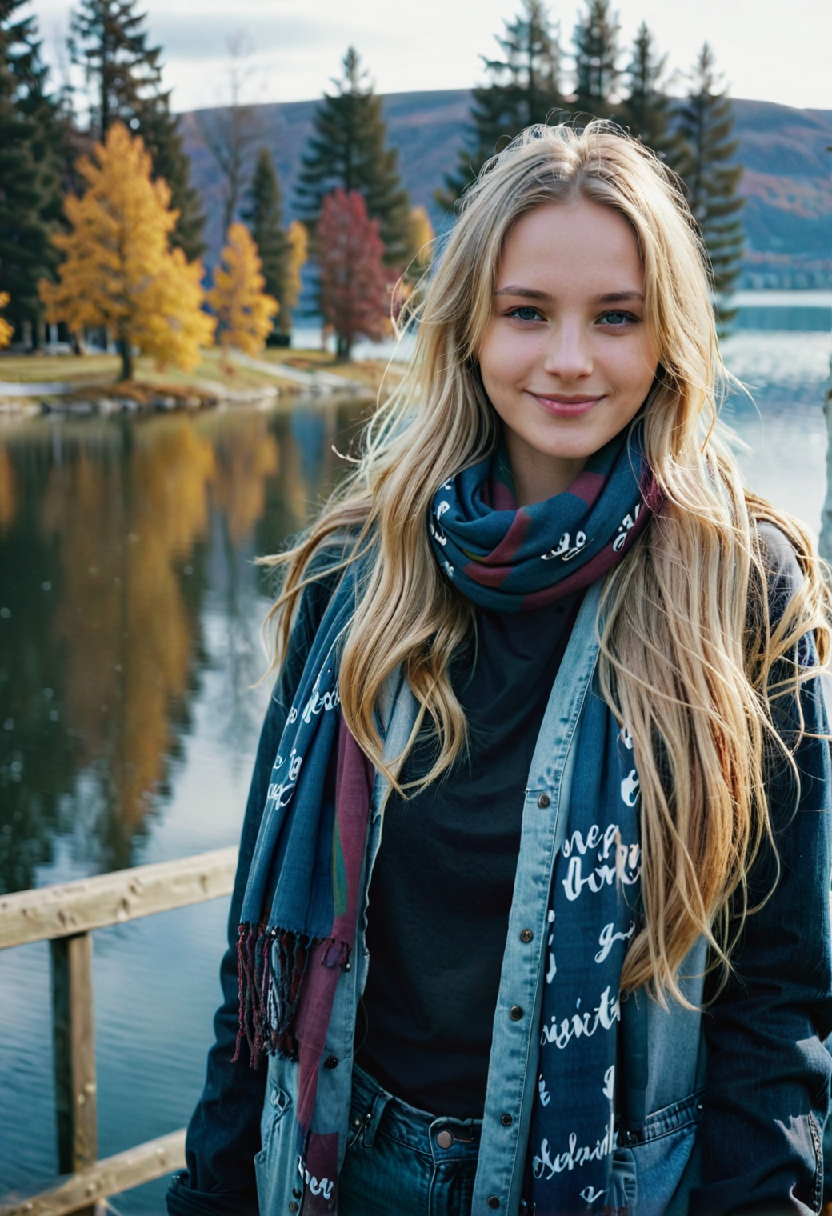 Stable Diffusion prompt: cinematic photo smiling young woman with long blon... - Stable Diffusion