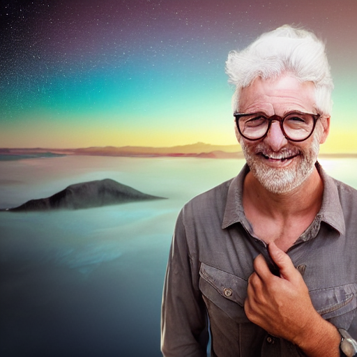 Stable Diffusion prompt: Portrait of a white man with gla...