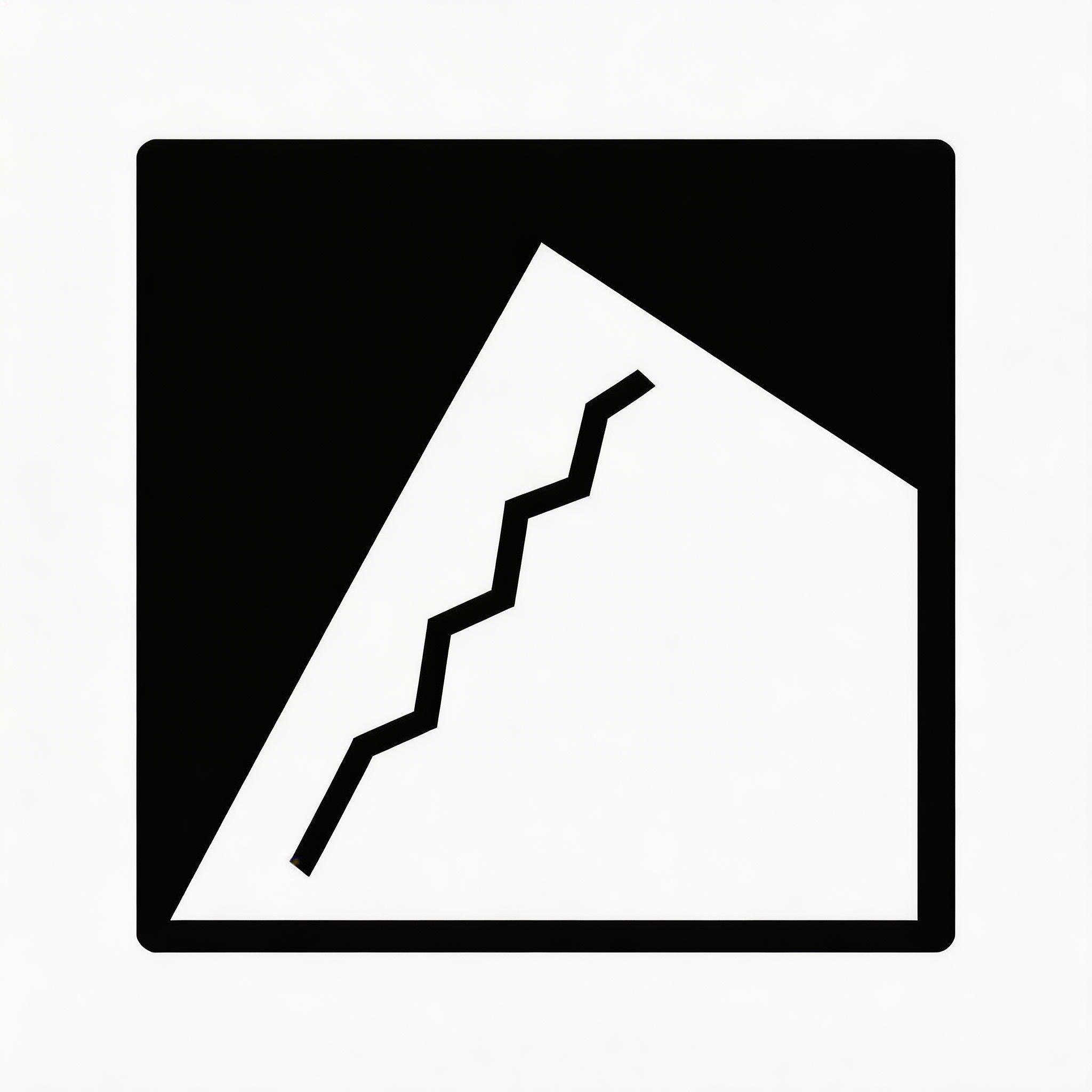 صورة مولدة بالذكاء الاصطناعي: Seedream 5 prompt: Design an ultra-minimalist icon logo for a climbin... (نموذج Seedream 5 - شعارات وتصميم)