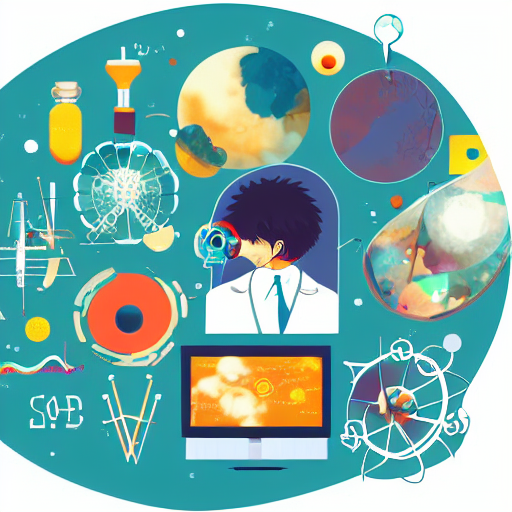 Stable Diffusion prompt: a scientist doing innovation and...
