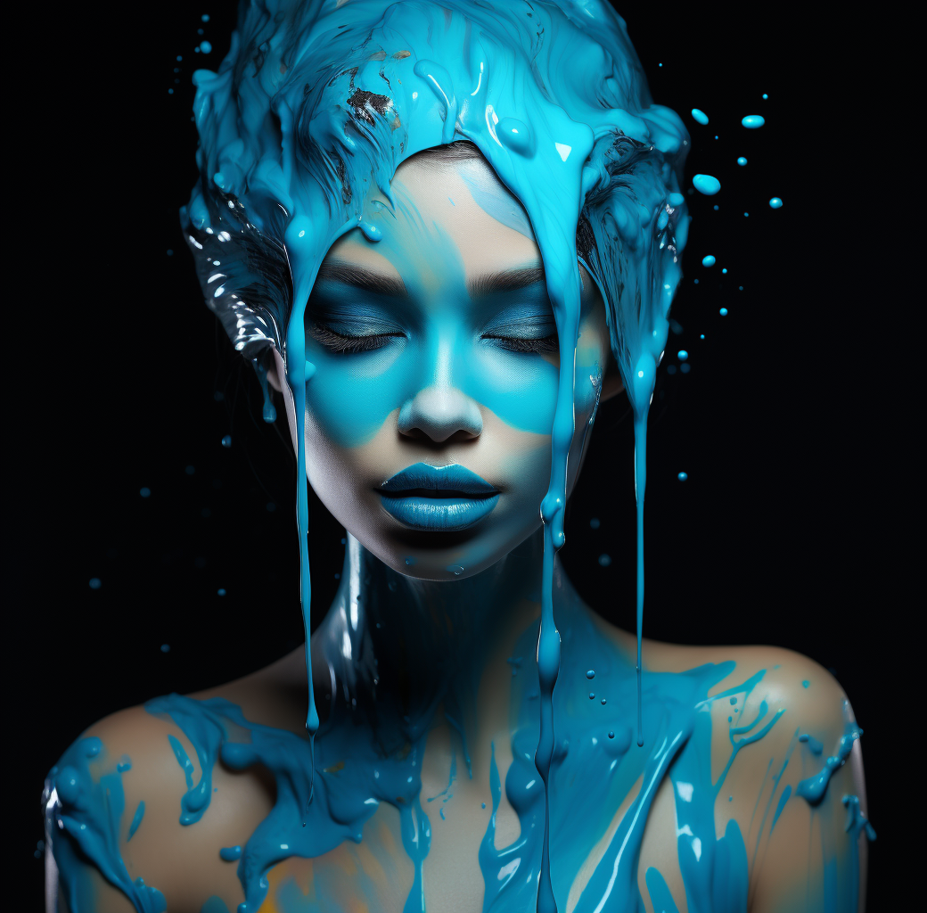 AI generated: Midjourney prompt: Glamour shot of girl face painting fashion model ,... (Midjourney - Photography)