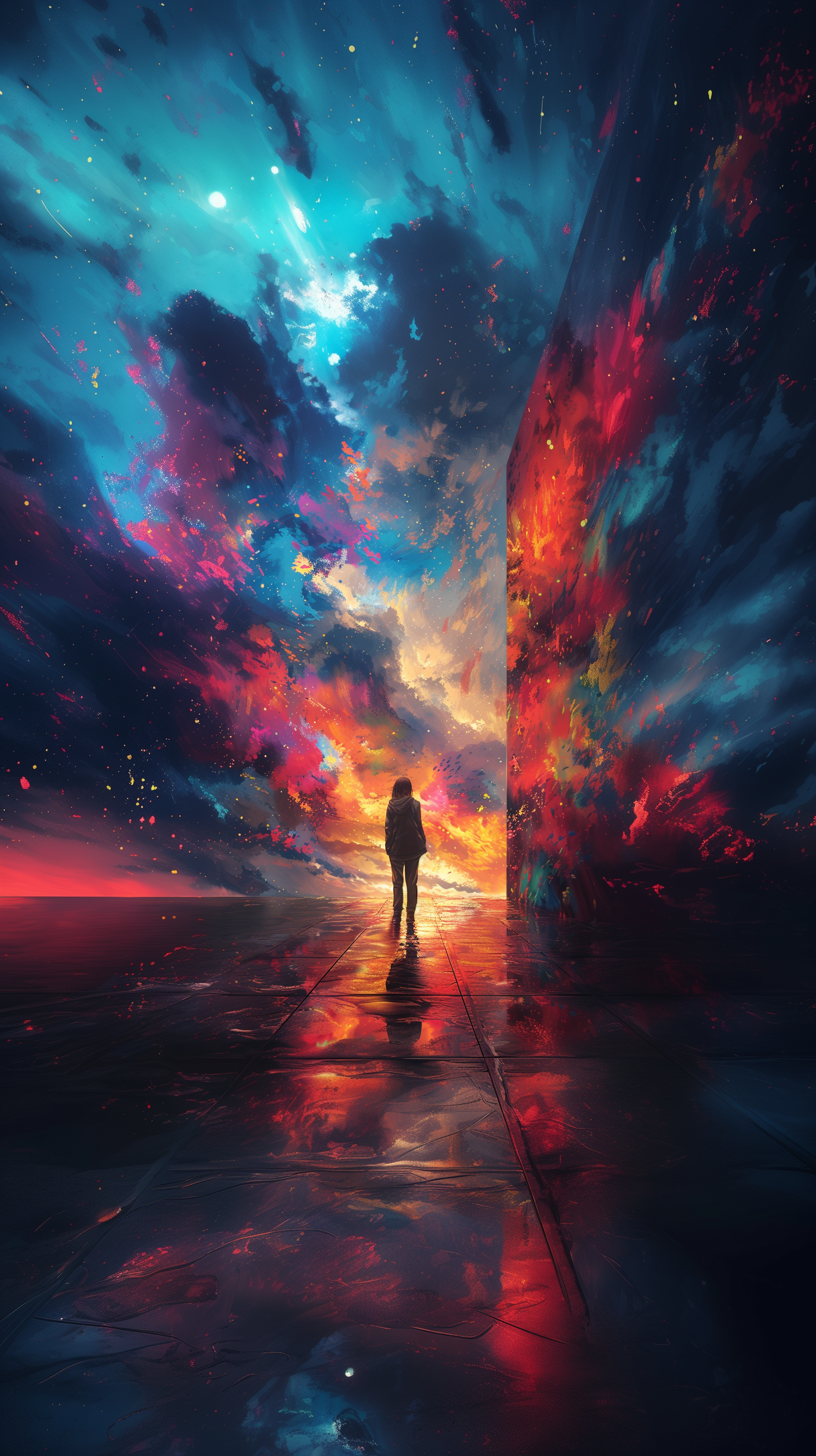 AI generated: Midjourney prompt: illustration reflecting street art style, a lone f... (Midjourney - Concept Art)