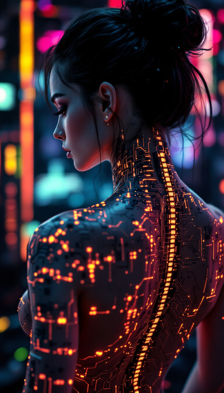 AI generated: FLUX prompt: Super detailed 8K Low-angle shot full-body portrai... (FLUX - Portraits)