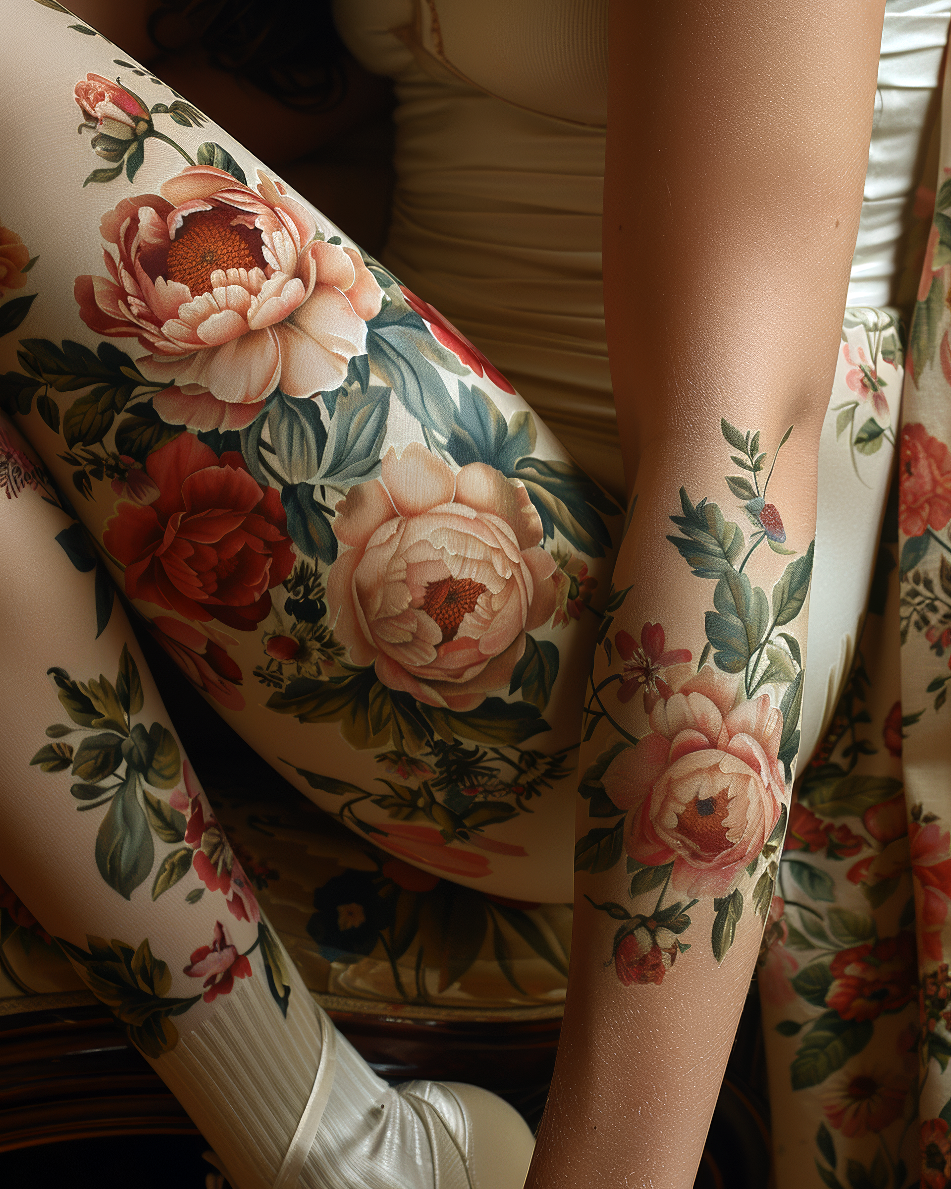 AI generated: Watercolor peonies (Midjourney - Photography)