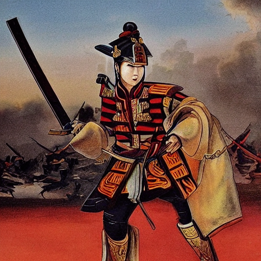 Stable Diffusion prompt: A female general dressed in the ...