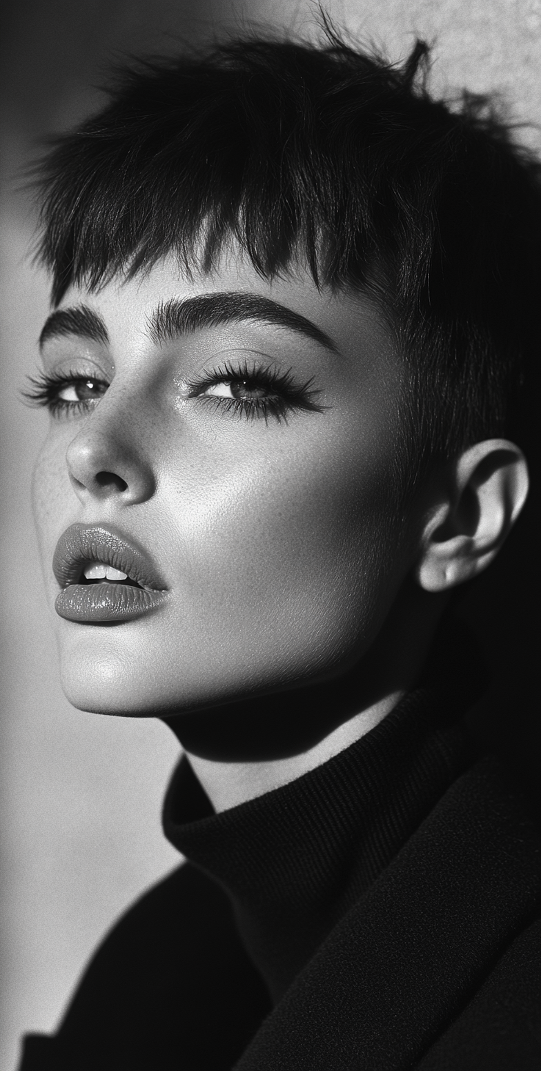 AI generated: Midjourney prompt: High-fashion portrait of an androgynous supermodel... (Midjourney - Photography)