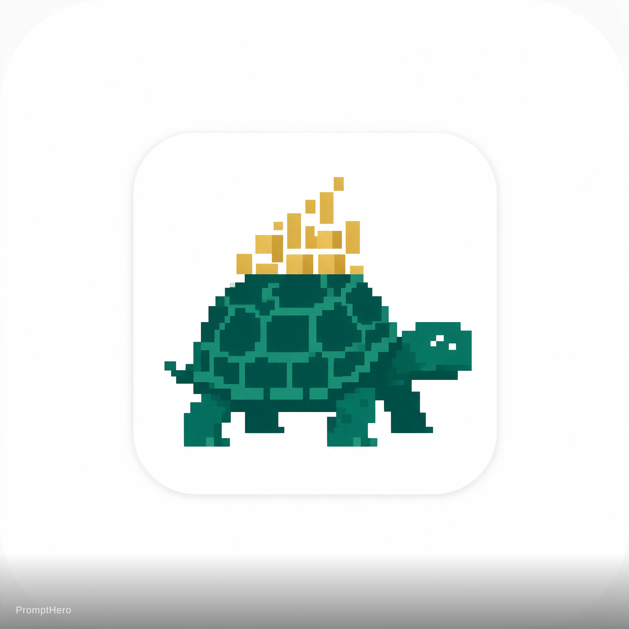 AI generated: Seedream 5 prompt: Pixelized turtle to be used inside stock portfolio... (Seedream 5 - Concept Art)