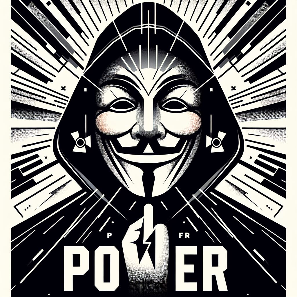 صورة مولدة بالذكاء الاصطناعي: DALL·E prompt: Design a movie poster for "P for Power," featuring... (نموذج DALL·E - فن مفاهيمي)