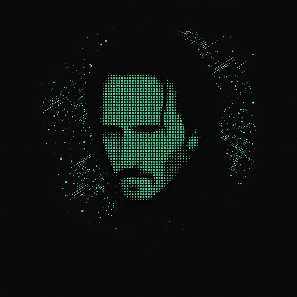 AI generated: FLUX prompt: a simple green number dots forming the shape of Ke... (FLUX - Concept Art)