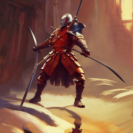 Stable Diffusion prompt: medieval warrior fight concept a...