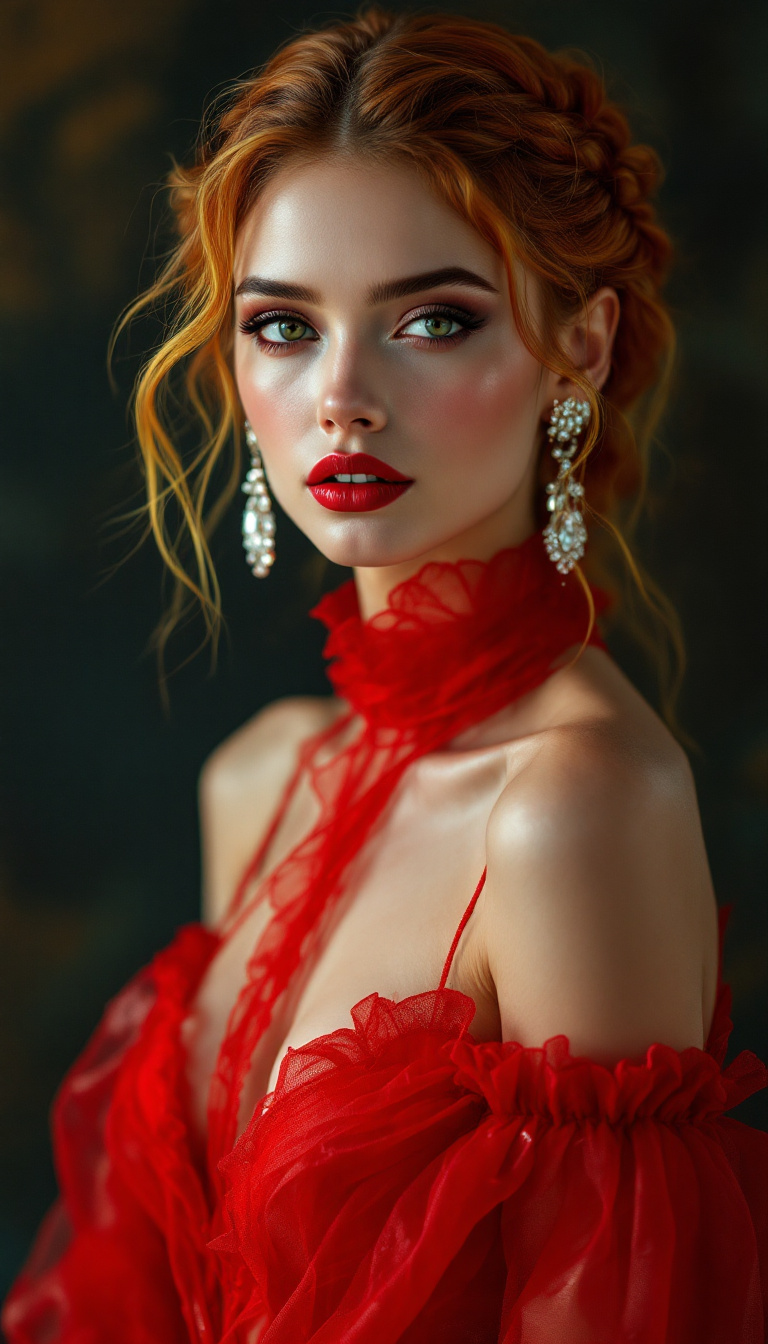 AI generated: FLUX prompt: A head to toe portrait of a breathtakingly elegant... (FLUX - Portraits)
