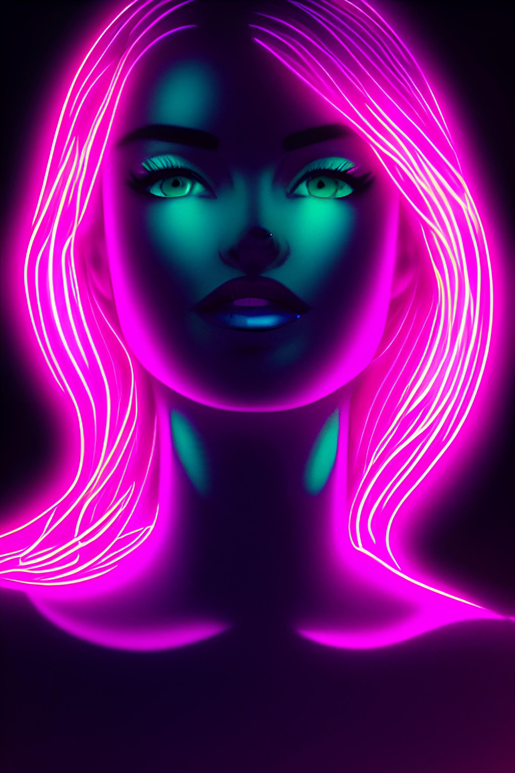 Stable Diffusion prompt: neon light sign!! | shape of gor...