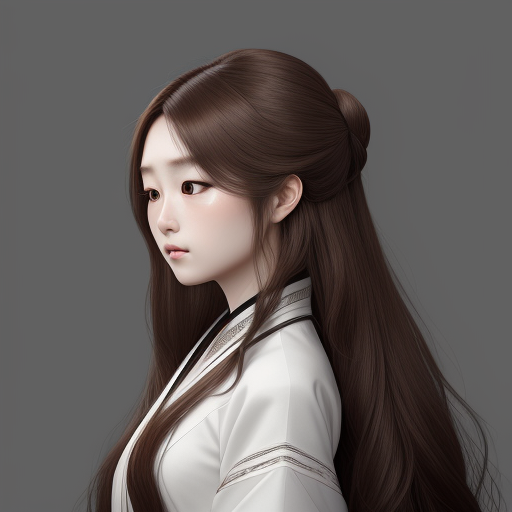 DreamShaper prompt: woman with beautiful long brown hair,...