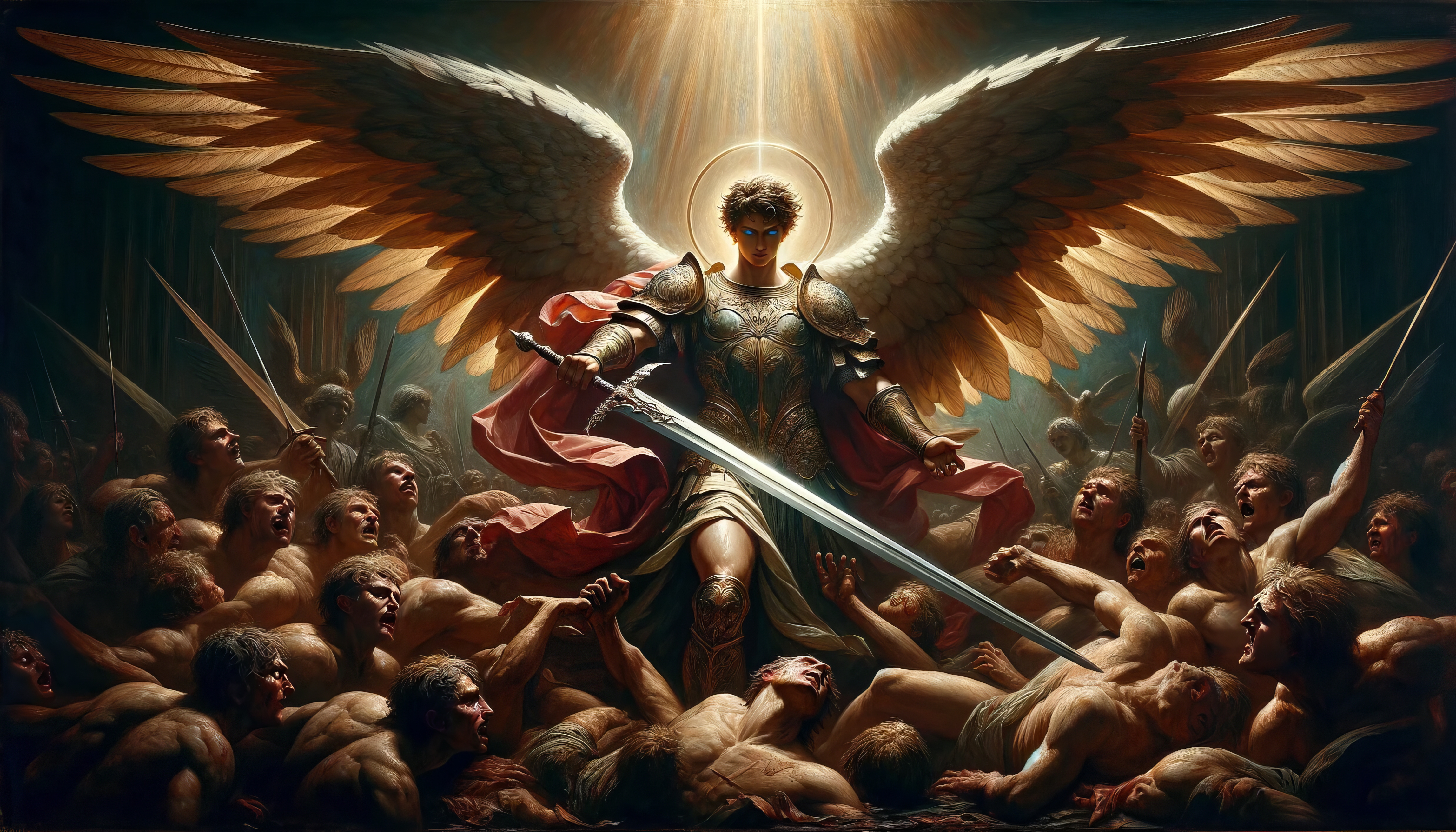 صورة مولدة بالذكاء الاصطناعي: The arcangel II (نموذج DALL·E - فن مفاهيمي)