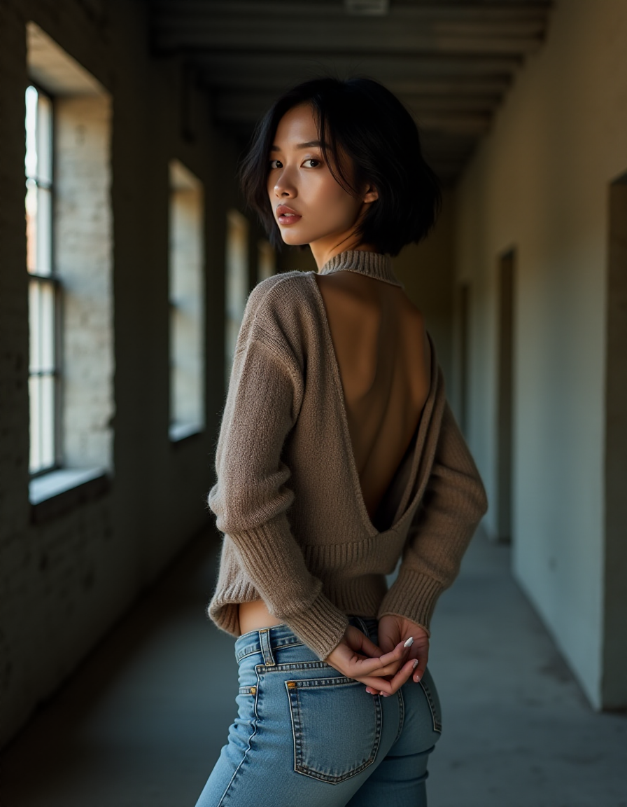 FLUX prompt: High fashion half body photo of a 25 year old asia... - FLUX