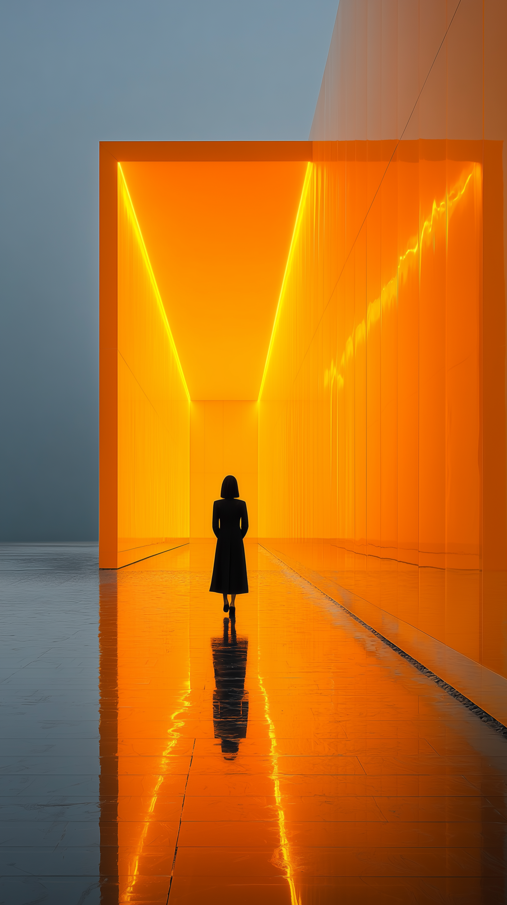 AI generated: Midjourney prompt: futuristic architectural photography, wide-angle f... (Midjourney - Architecture)