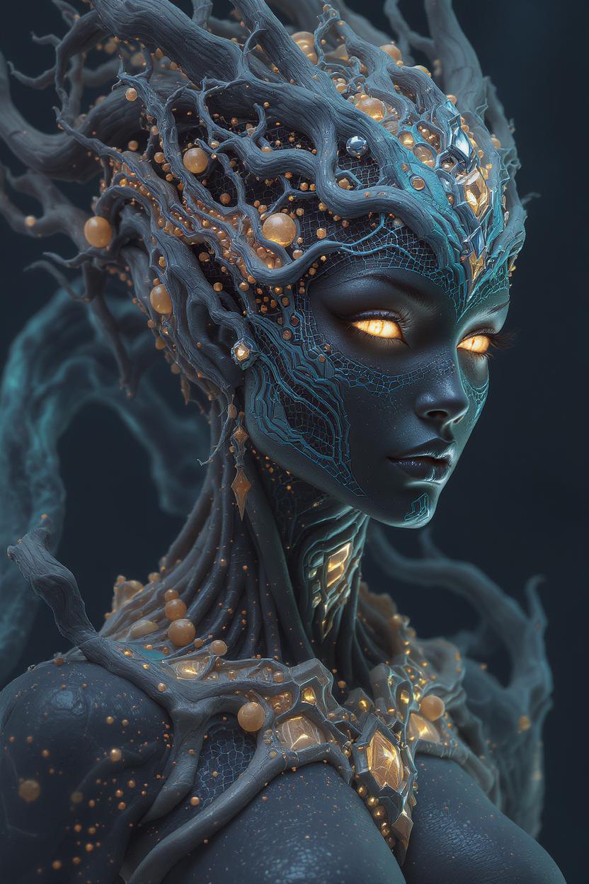FLUX prompt: An ethereal and striking portrait of an other worl... - FLUX