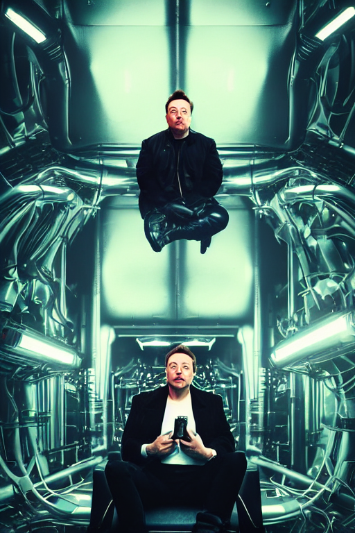 Stable Diffusion prompt: Portrait of Elon Musk, in the st...