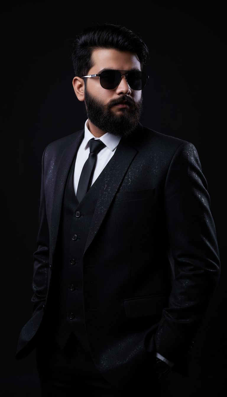 Nano Banana prompt: A professional portrait of a young man wearing a b...