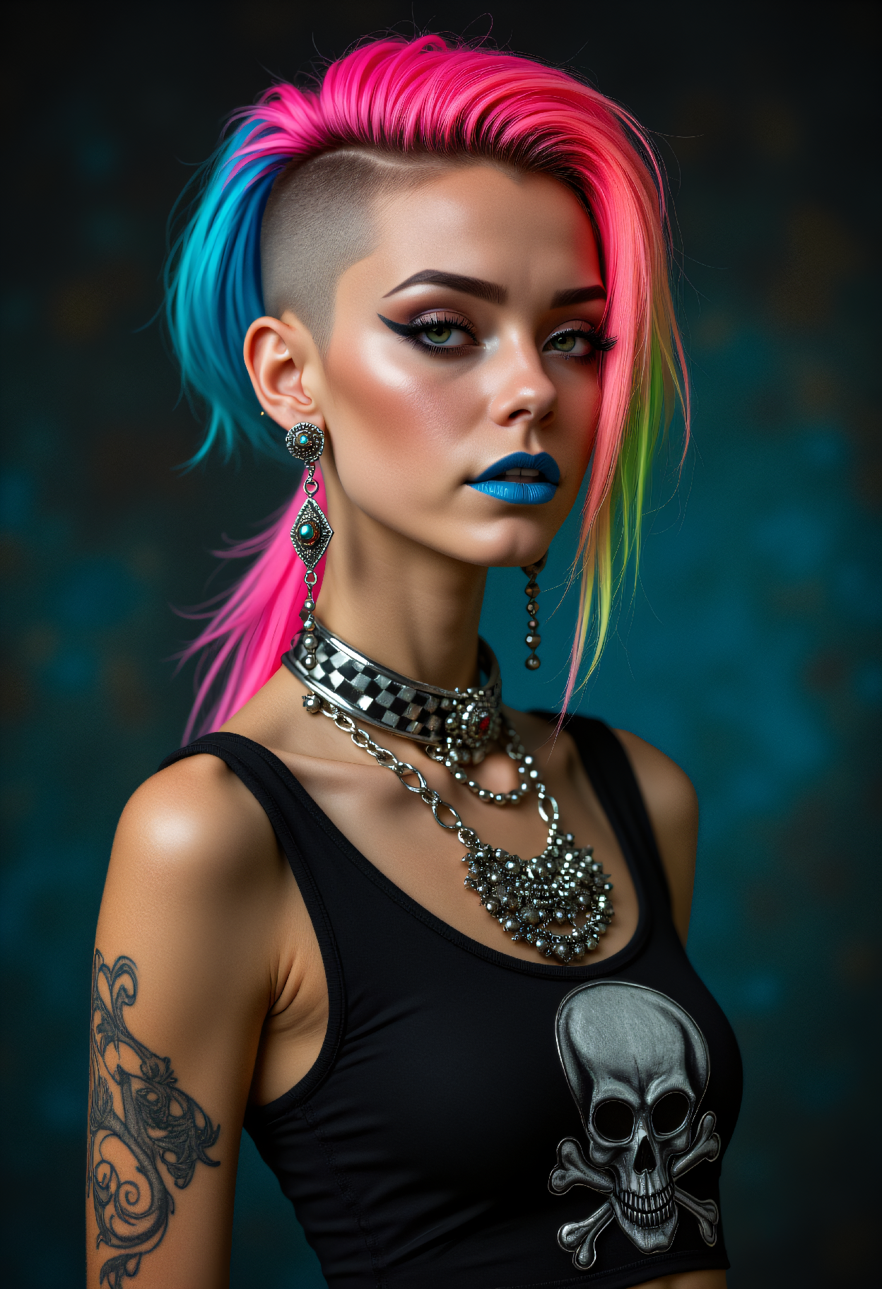 AI generated: FLUX prompt: half body photo of a 24 year old alternative fashi... (FLUX - Portraits)