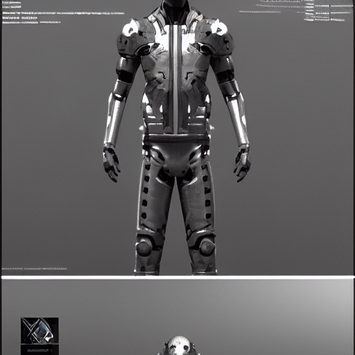 Stable Diffusion prompt: A humanoid made of sci fi metal ...