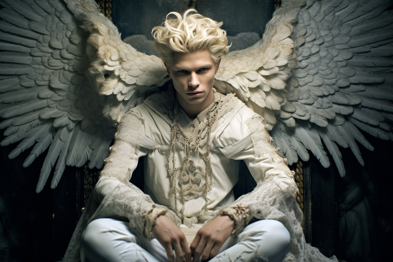 Midjourney prompt: photo of Angel Gabriel, an exquisite portrait of A... - Midjourney