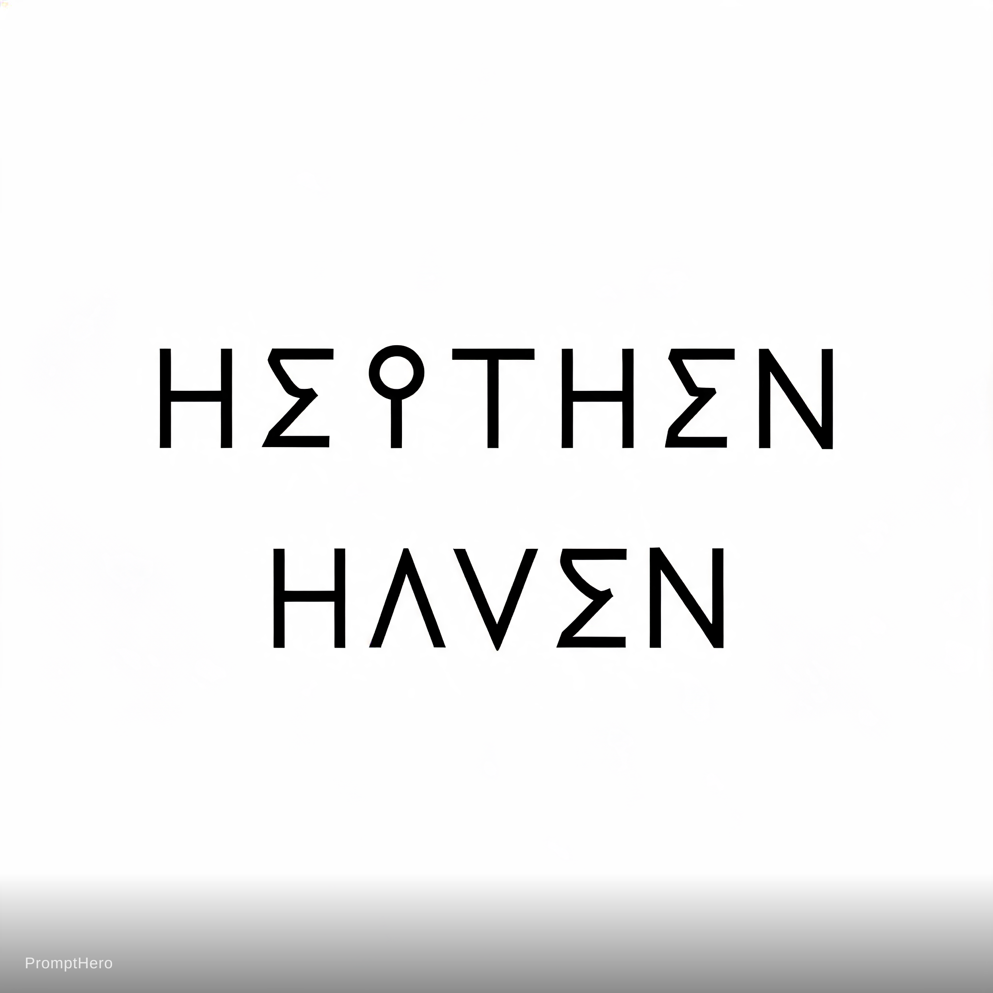 AI generated: Seedream 5 prompt: Heathen Haven written in elder futhark (Seedream 5 - Concept Art)