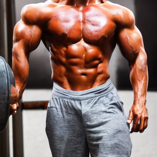 Stable Diffusion prompt: Muscular man full body flexing a...