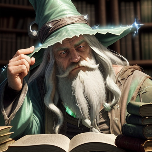 Wizard Without Robe DreamShaper prompt: wizard hat, wearing torn wizard robes...