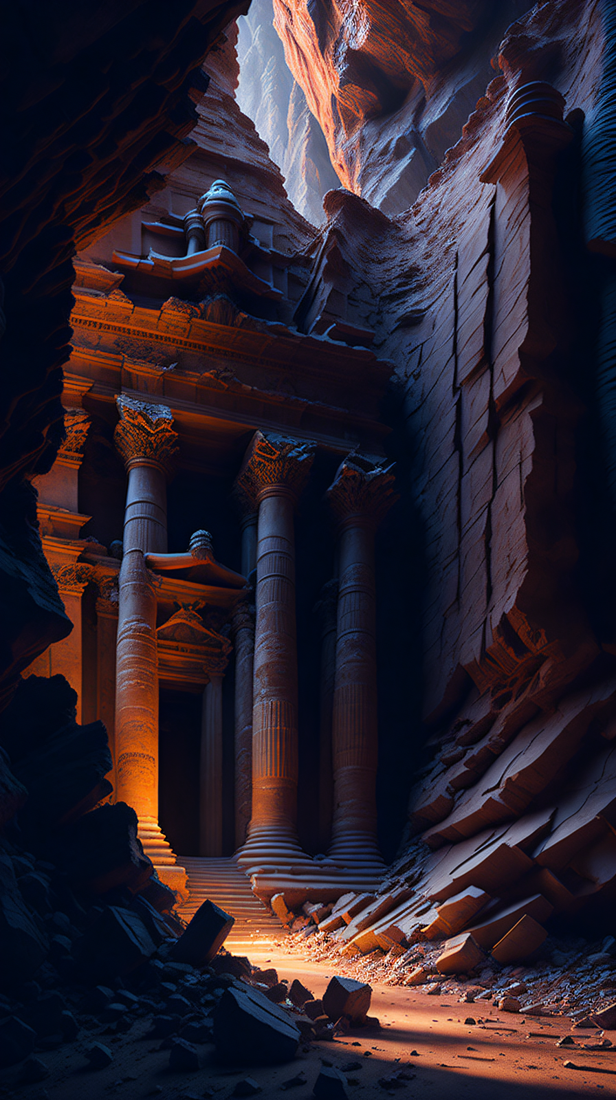 AI generated: Lost Sumerian Temple v2 (Stable Diffusion - Architecture)