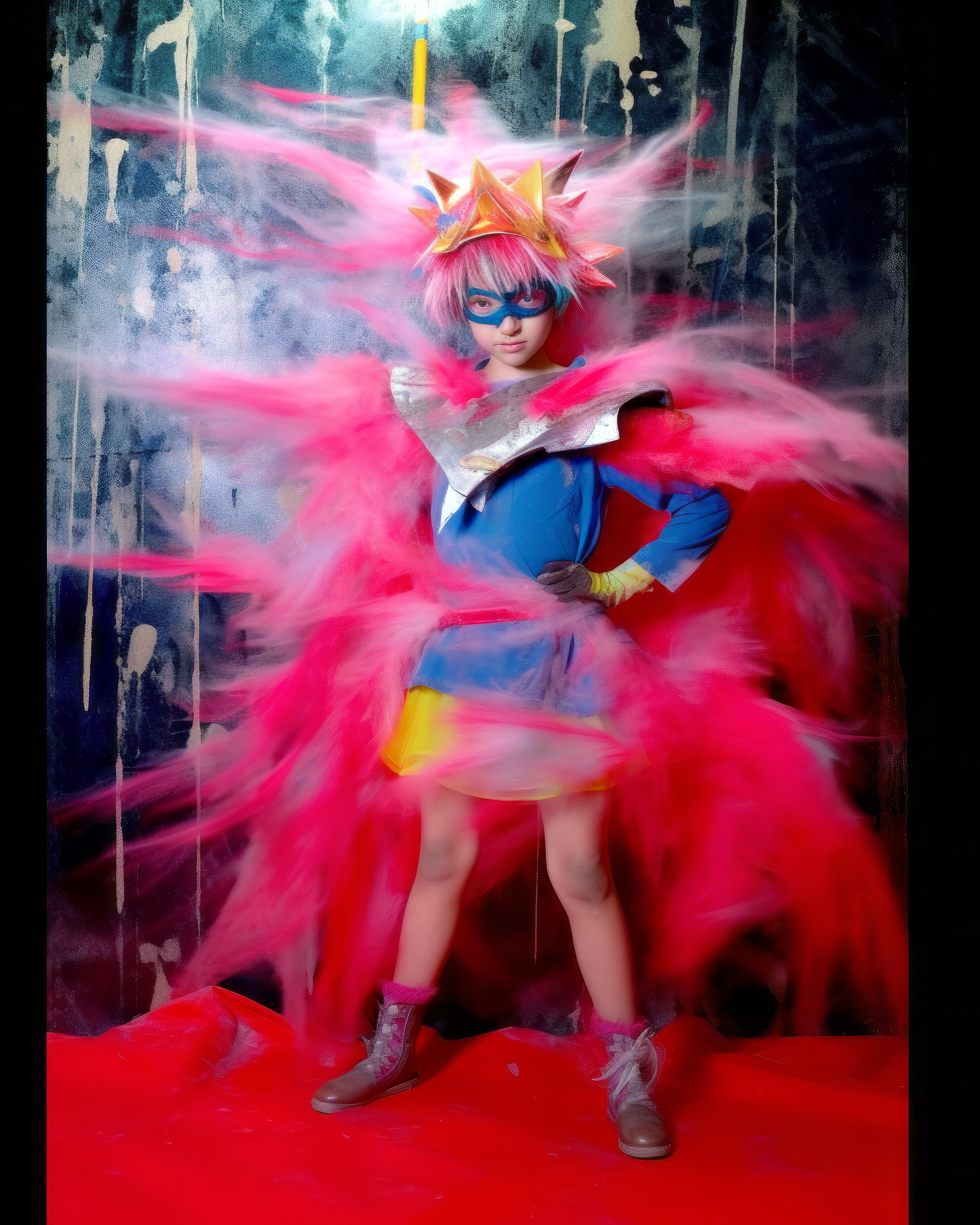 AI generated: Cotten Candy Super Girl (Midjourney - Fashion)